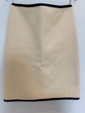 NWOT Gucci Monogram Cream Wool Skirt Size IT 44